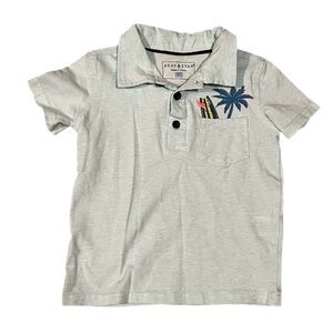 Andy & Evan Gray Polo Shirt with Palm Tree Design Sz 2T